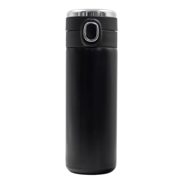 BOUNCE 420 ml vacuum mug with thermometer Black