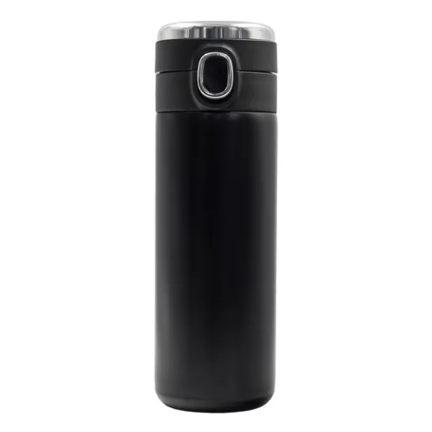 BOUNCE 420 ml vacuum mug with thermometer Black