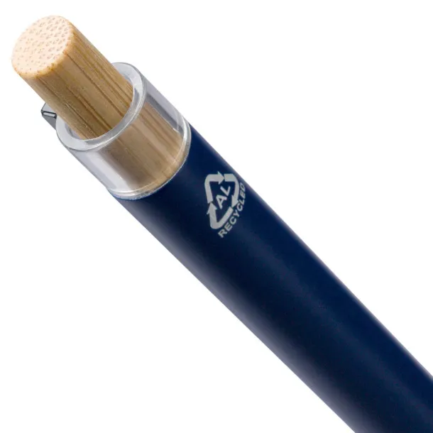  Recycled aluminium lacquered push ballpen Maren