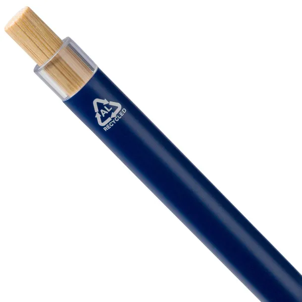  Recycled aluminium lacquered push ballpen Maren