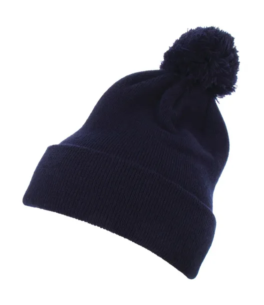  Cuffed Pom Pom Knit Beanie - Flexfit Navy