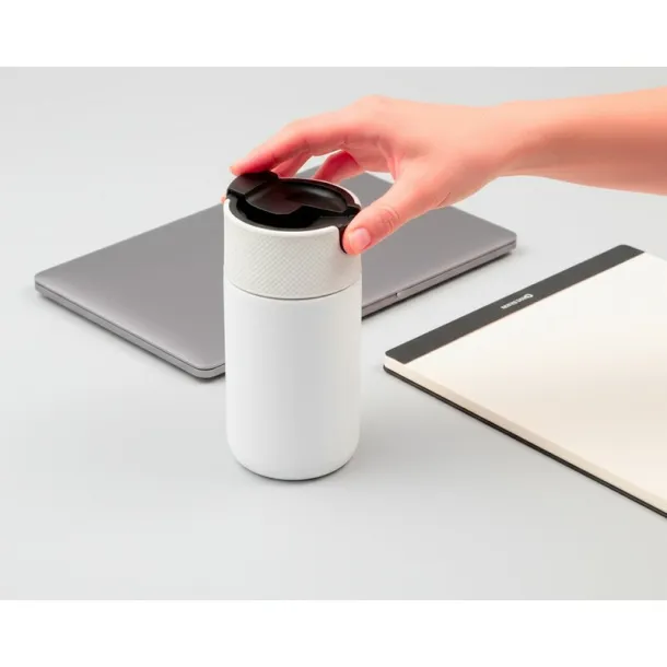 AIR GIFTS NABILA Thermo mug 400 ml with ceramics Bijela