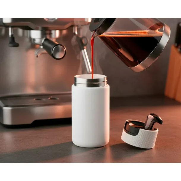 AIR GIFTS NABILA Thermo mug 400 ml with ceramics Bijela