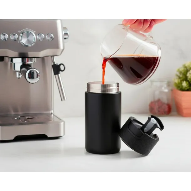 AIR GIFTS NABILA Thermo mug 400 ml with ceramics Crna