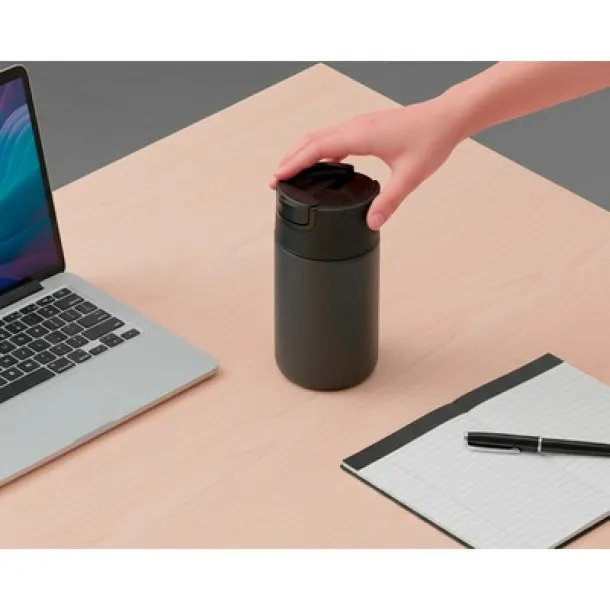 AIR GIFTS NABILA Thermo mug 400 ml with ceramics Crna