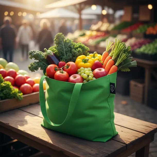  Recycled cotton shopping bag B'RIGHT, 200 g/m2 light green