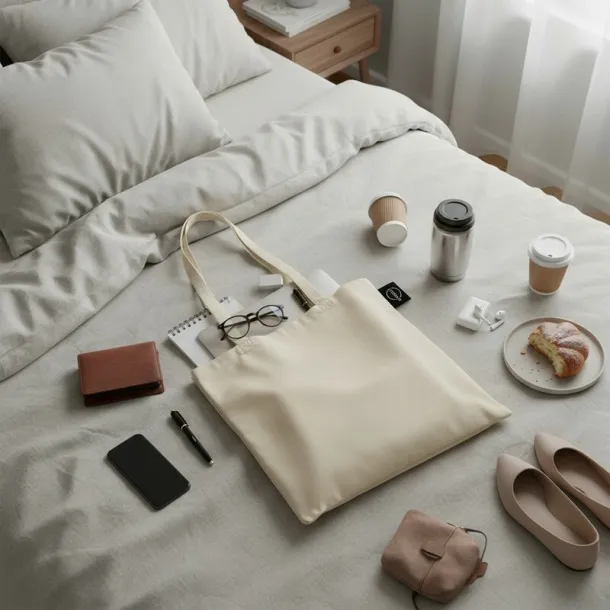  B'RIGHT torba za kupovinu od organskog pamuka, 150 g/m2 beige