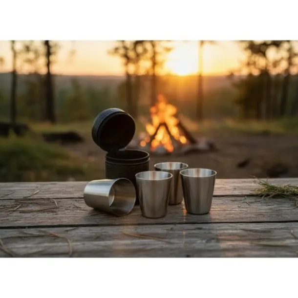  Metal glasses set Crna