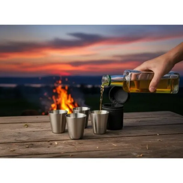  Metal glasses set Crna