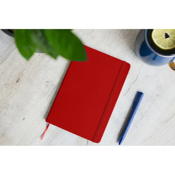 Roderick Notebook A5, recycled PU Crvena