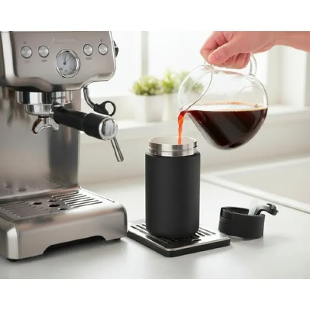 AIR GIFTS NABILA Thermo mug 400 ml with ceramics Crna