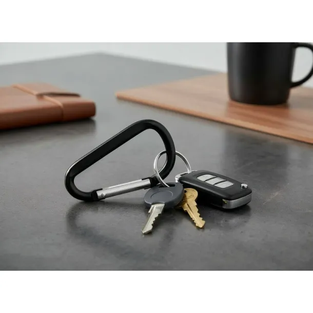  Keyring, carabiner Crna