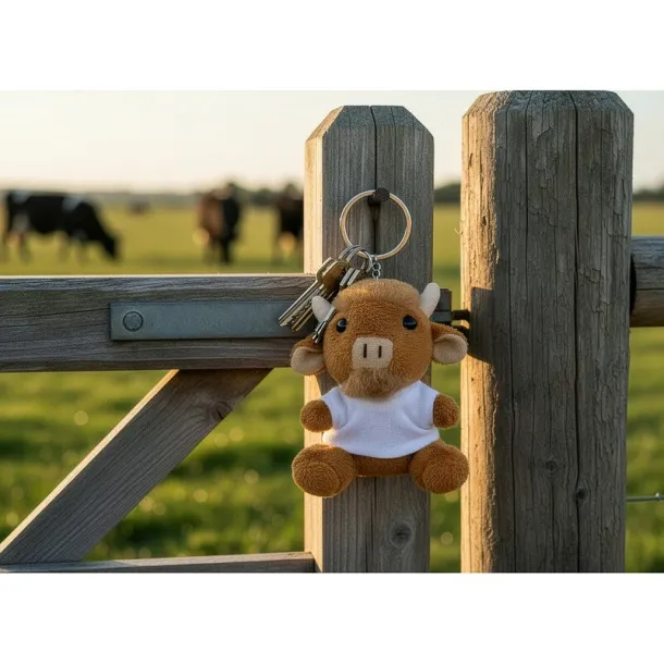 Vincent Plush wisent, keyring brown