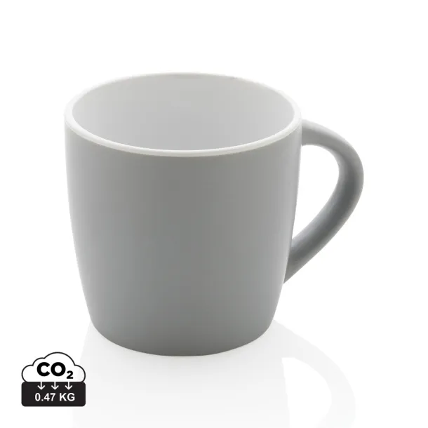  Keramička šalica s unutrašnjosti u boji, 300 ml - XD Collection Siva Bijela