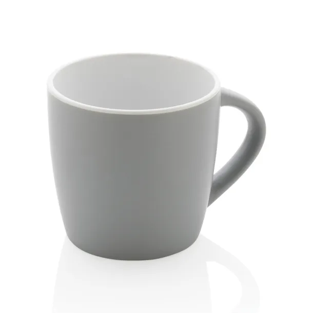  Keramička šalica s unutrašnjosti u boji, 300 ml - XD Collection Siva Bijela
