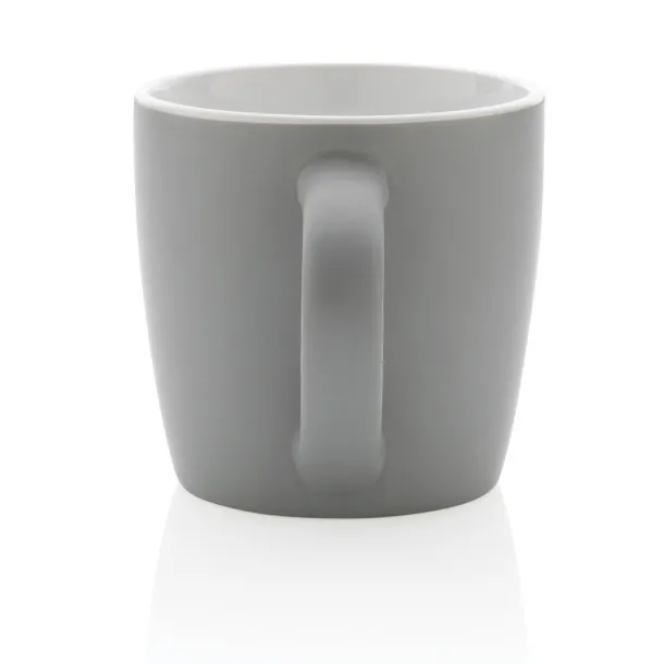  Keramička šalica s unutrašnjosti u boji, 300 ml - XD Collection Siva Bijela