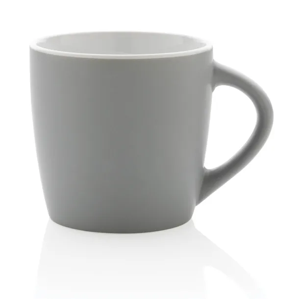  Keramička šalica s unutrašnjosti u boji, 300 ml - XD Collection Siva Bijela