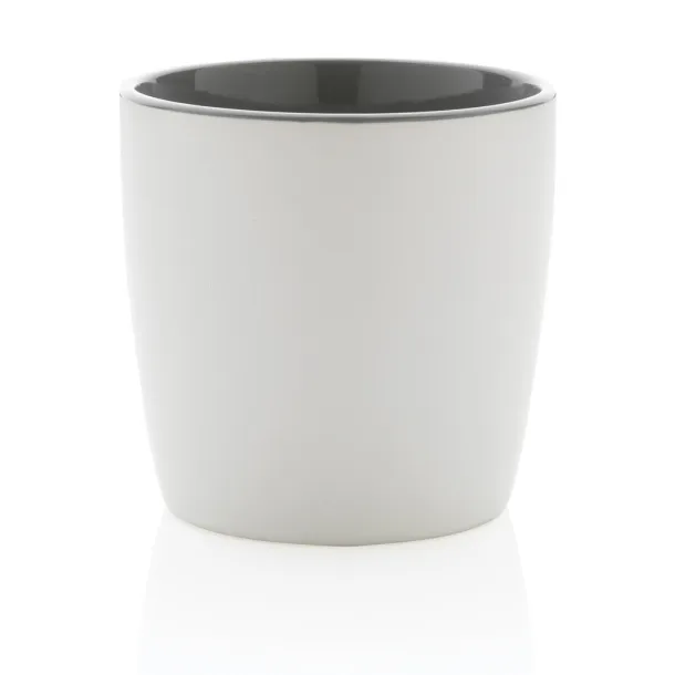  Keramička šalica s unutrašnjosti u boji, 300 ml - XD Collection Bijela Siva
