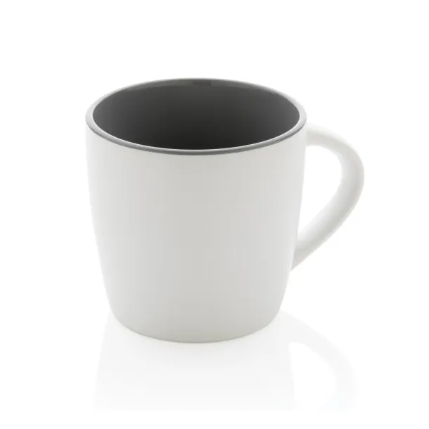  Keramička šalica s unutrašnjosti u boji, 300 ml - XD Collection Bijela Siva