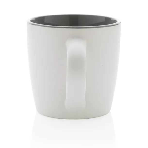  Keramička šalica s unutrašnjosti u boji, 300 ml - XD Collection Bijela Siva