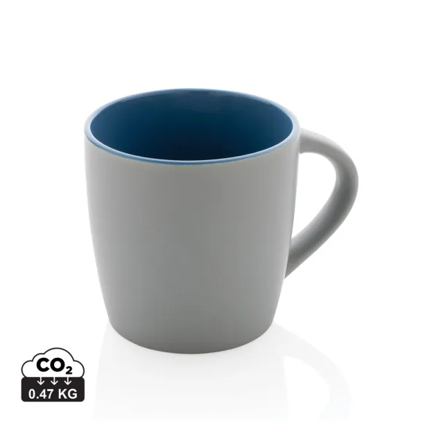  Keramička šalica s unutrašnjosti u boji, 300 ml - XD Collection Plava Siva
