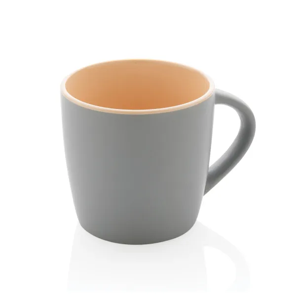  Keramička šalica s unutrašnjosti u boji, 300 ml - XD Collection brown, white Siva