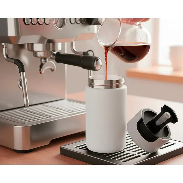 AIR GIFTS NABILA Thermo mug 400 ml with ceramics Bijela