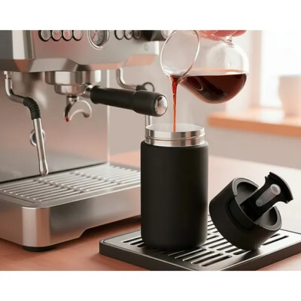 AIR GIFTS NABILA Thermo mug 400 ml with ceramics Crna