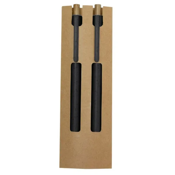  Wheat straw writing set, ball pen and "infinity" pencil Crna