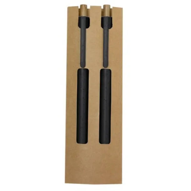  Wheat straw writing set, ball pen and "infinity" pencil Crna