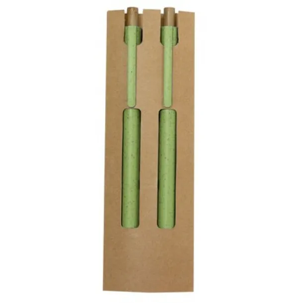  Wheat straw writing set, ball pen and "infinity" pencil 45533C