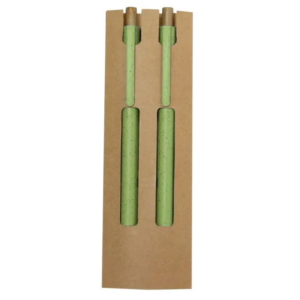  Wheat straw writing set, ball pen and "infinity" pencil 45533C