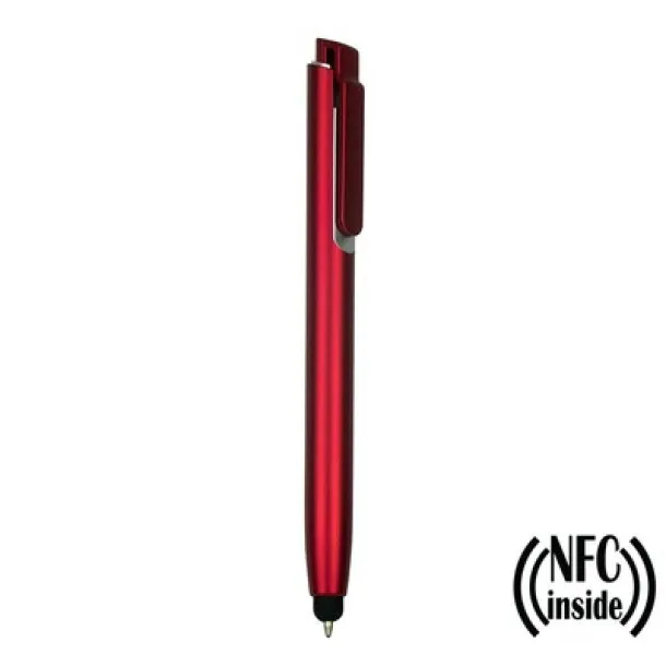  Ball pen with NFC chip, touch pen Crvena