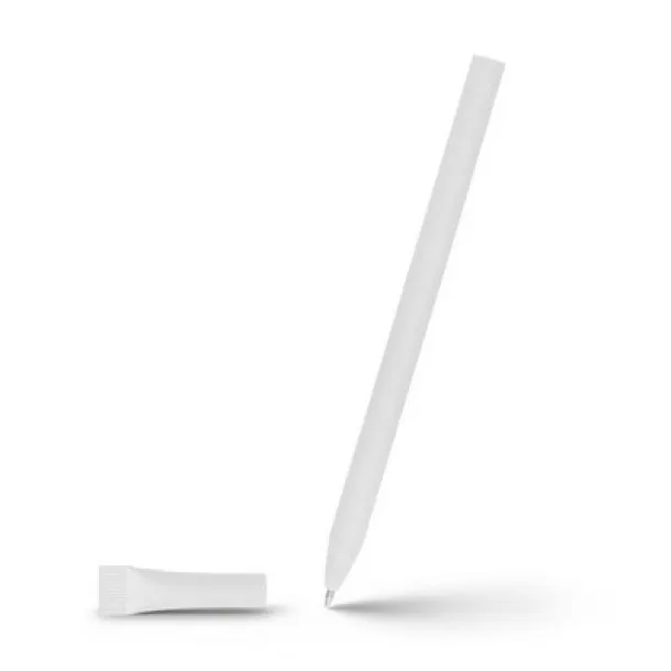 Ball pen made of rolled paper with cap Bijela
