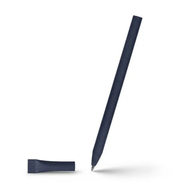  Ball pen made of rolled paper with cap Mornarski plava