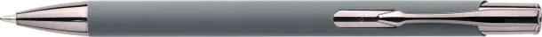  Recycled aluminium rubberized ballpen Anisa grey