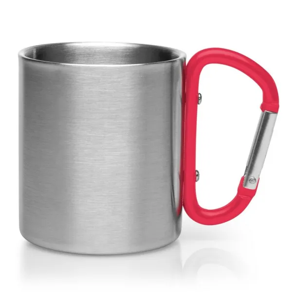  Mug 200 ml with carabiner Crvena