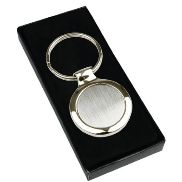  Round keyring Srebrna
