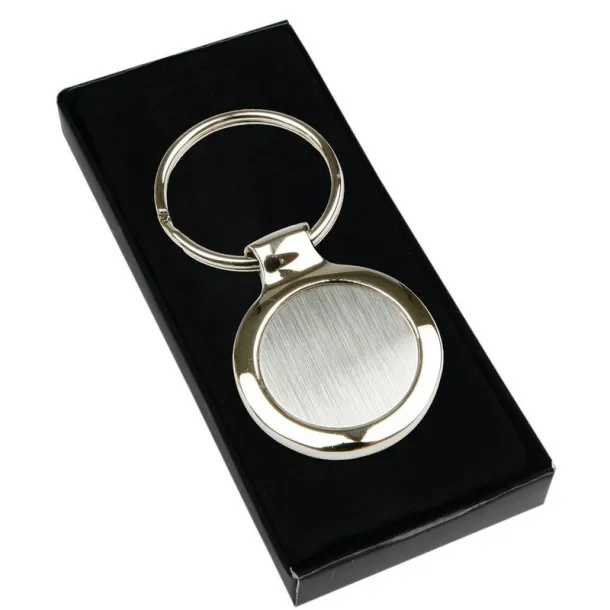  Round keyring Srebrna