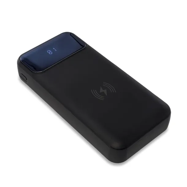 SUPREMI Prijenosna baterija s bežičnim punjačem, 20 000 mAh Crna
