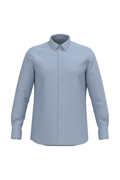  MEN LONG-SLEEVED EASY CARE SHIRT WITHOUT POCKET - Kariban Oxford Blue