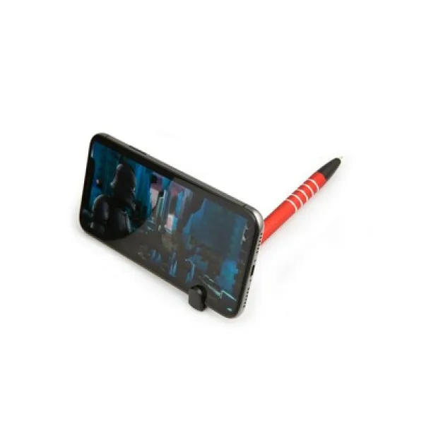  Ball pen, touch pen, phone stand Crvena