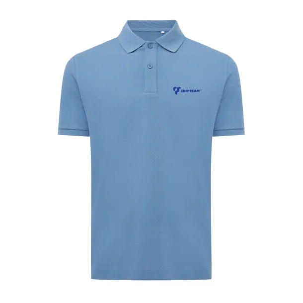  Iqoniq Yosemite unisex polo kratka majica od recikliranog pique pamuka, 220 g/m² - iqoniq Moon blue