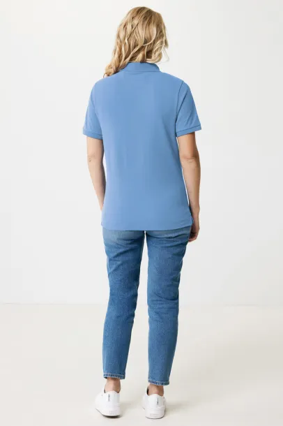  Iqoniq Yosemite unisex polo kratka majica od recikliranog pique pamuka, 220 g/m² - iqoniq Moon blue