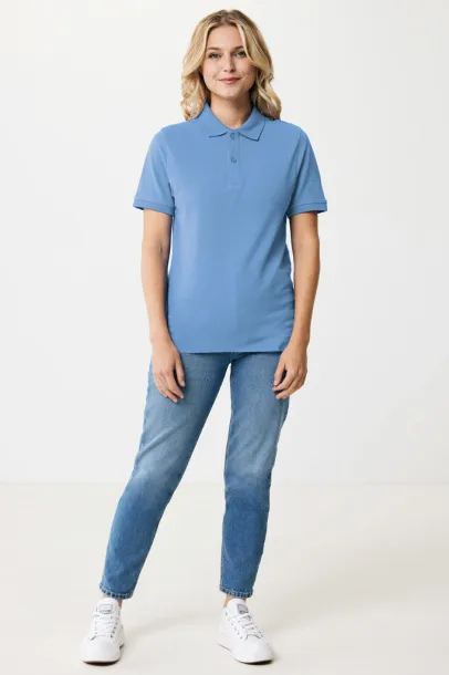  Iqoniq Yosemite unisex polo kratka majica od recikliranog pique pamuka, 220 g/m² - iqoniq Moon blue