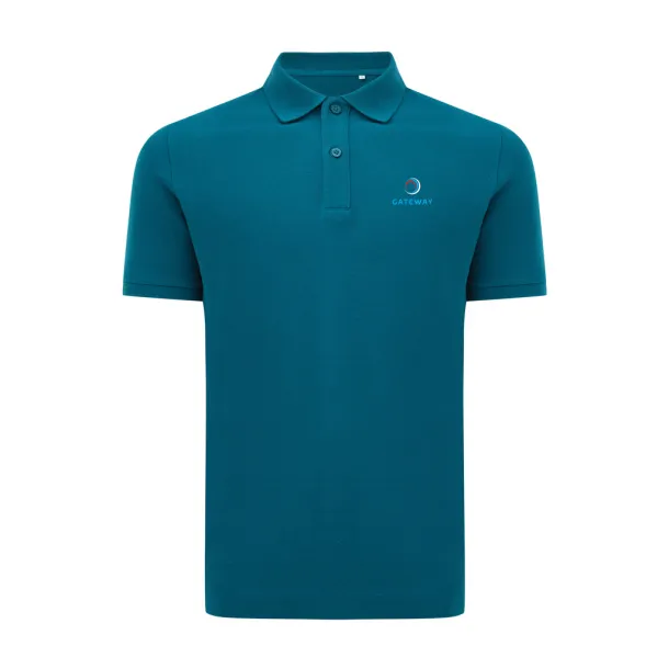  Iqoniq Yosemite unisex polo kratka majica od recikliranog pique pamuka, 220 g/m² - iqoniq dark teal