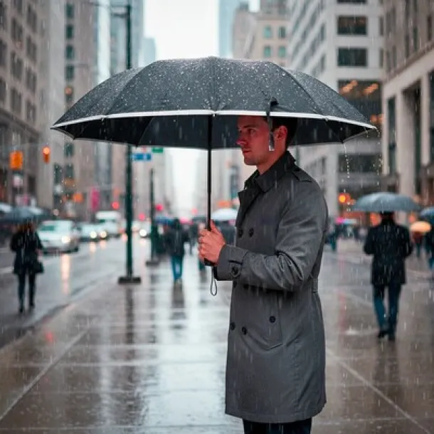  Mauro Conti automatski kišobran Crna