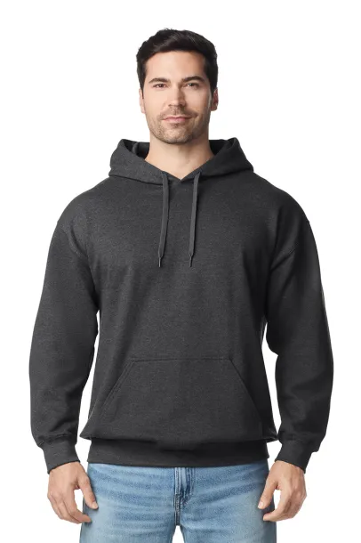  Softstyle® midweight flis unisex hoodie, 285 g/m² - Gildan Heather Black