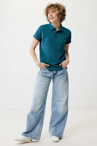 Iqoniq Yosemite ženska pique polo majica od recikliranog pamuka, 220 g/m² - iqoniq dark teal 