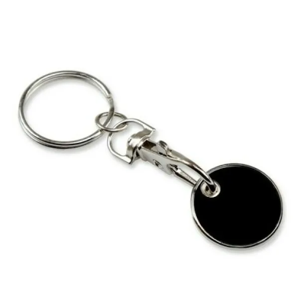 Keyring with shopping cart coin Crna